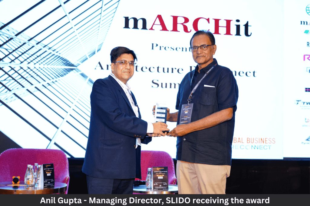 Anil Gupta Managing Director SLIDO receiving the award () ()